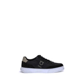 Ferragamo Black Calf Leather Bos Taurus Low Top Sneakers